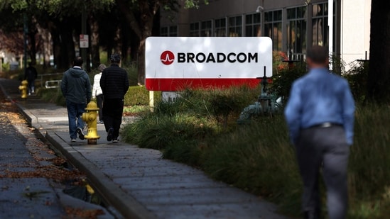 Broadcom Inc. is a chip-supplier for Apple Inc., and other big tech companies. (Getty Images via AFP)