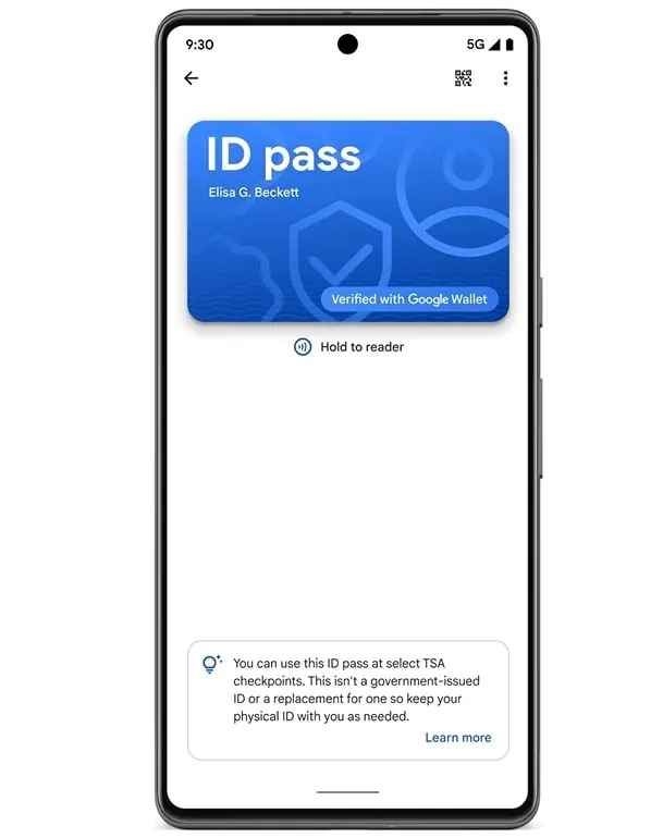 google wallet passport id