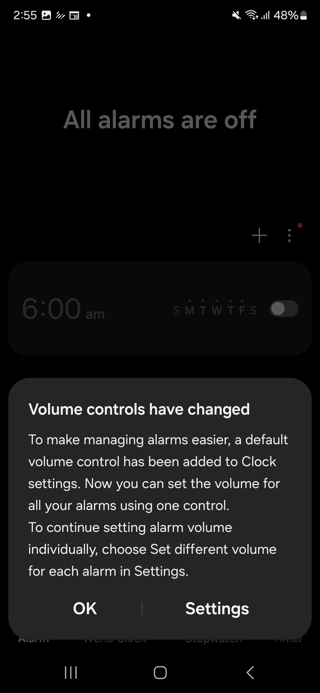 One UI 7 Clock app Universal volume control 1