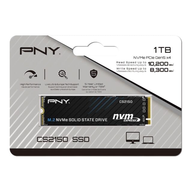 PNY CS2150 black and grey mockup