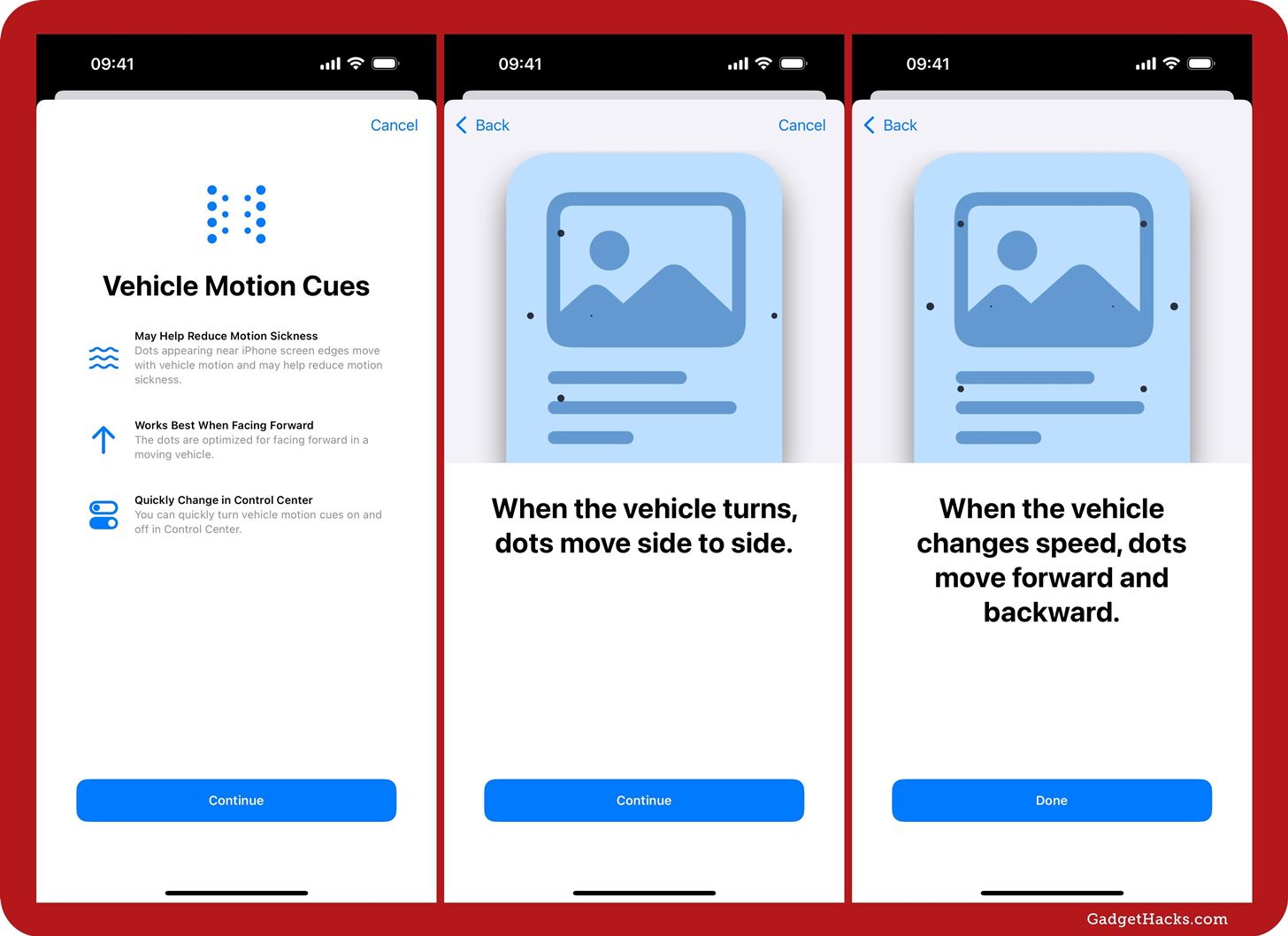 Reduce Motion Sickness While Using Your iPhone or iPad During a Car Ride with Vehicle Motion Cues