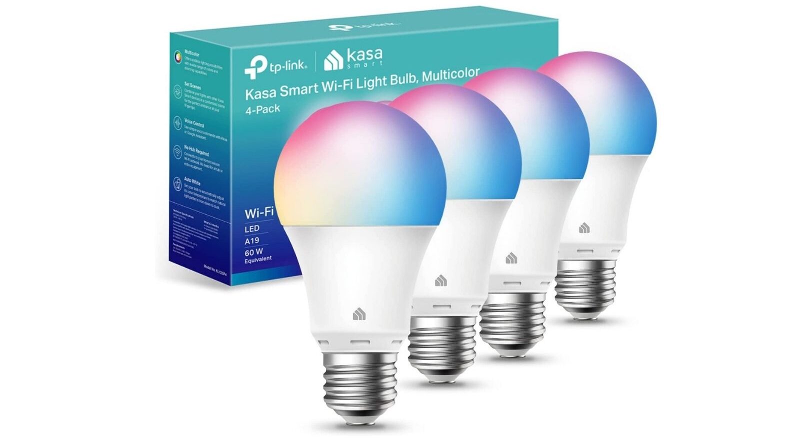 Kasa Smart Multicolor Light Bulb 4 pack