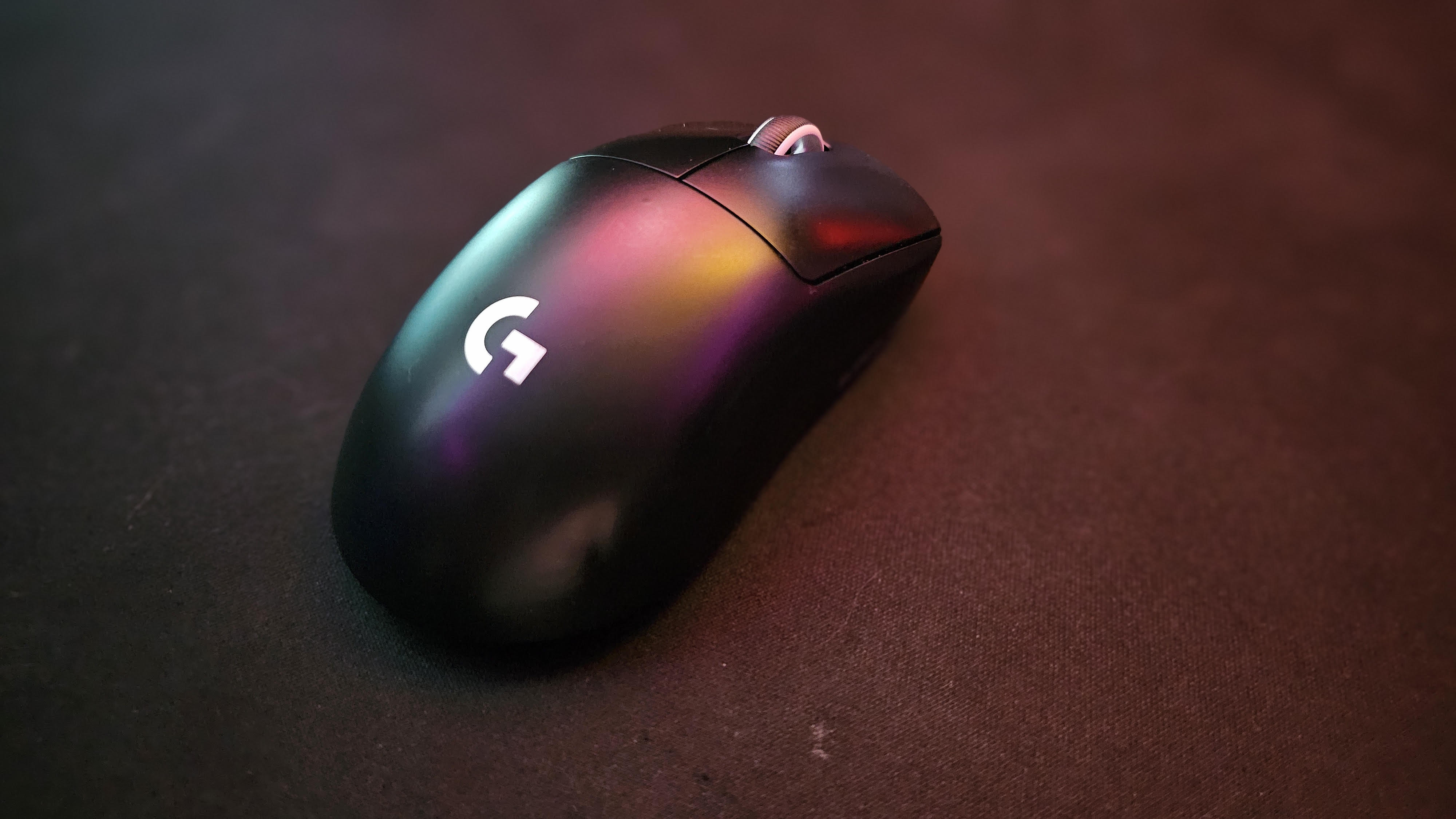 A still shot of the original Superlight mouse