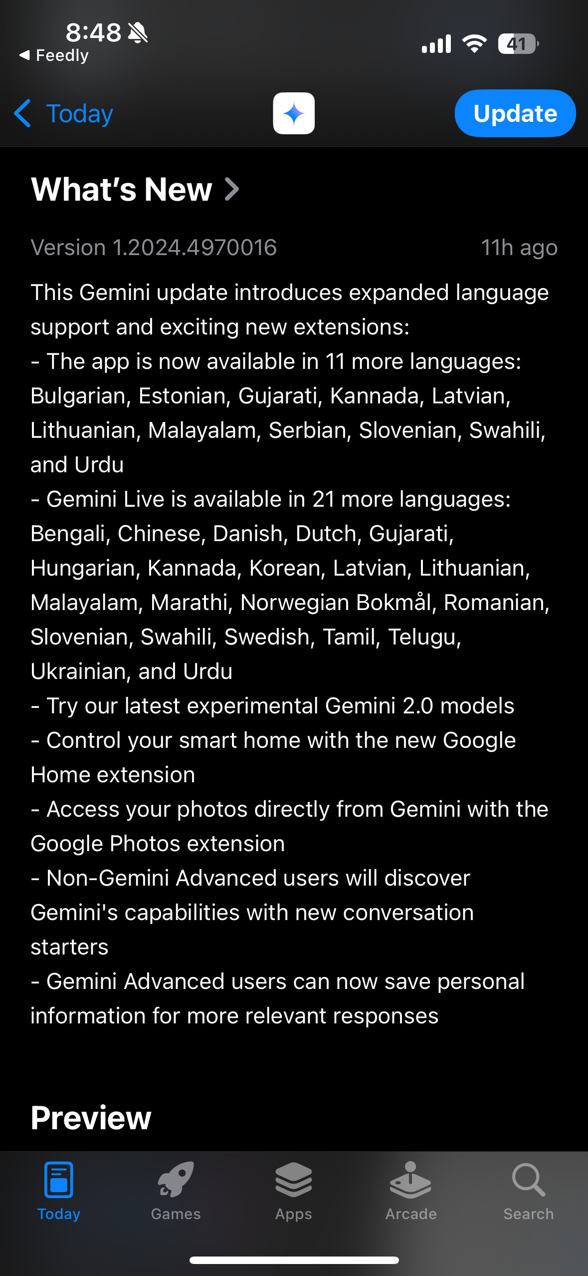 Gemini ios update 2