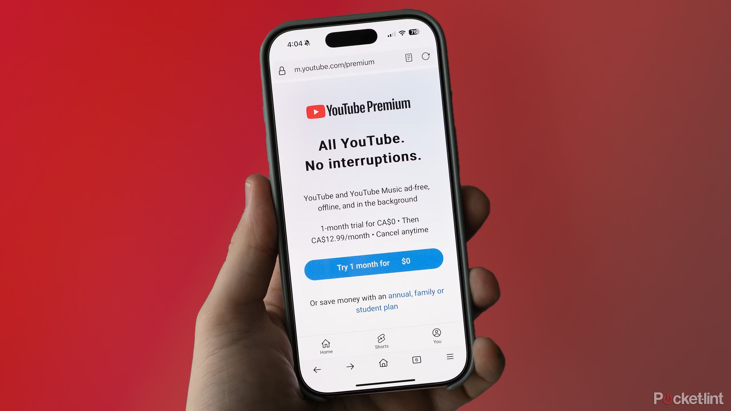 YouTube Premium on iPhone