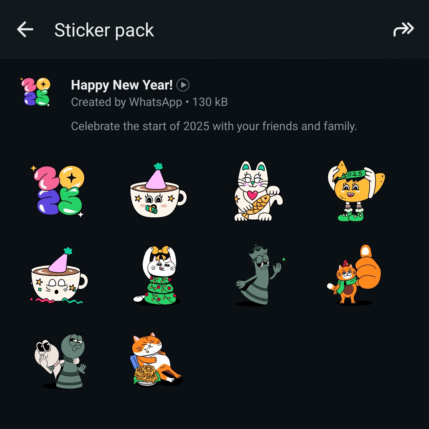 WhatsApp Adds Themed Stickers And Effects Ahead Of The New Year 5