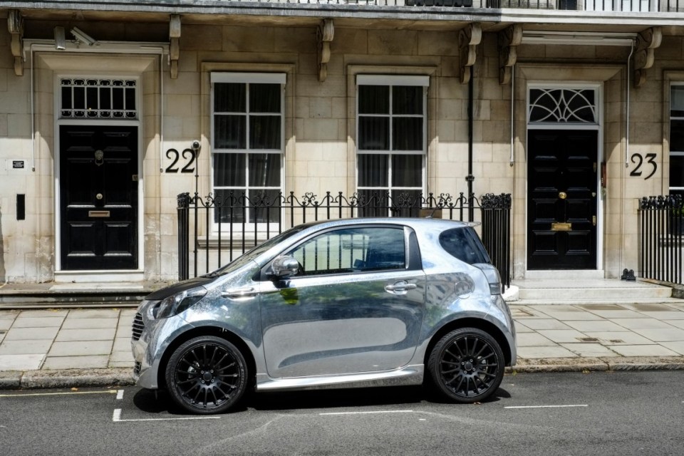 The Aston Martin Cygnet came in a shocking silver