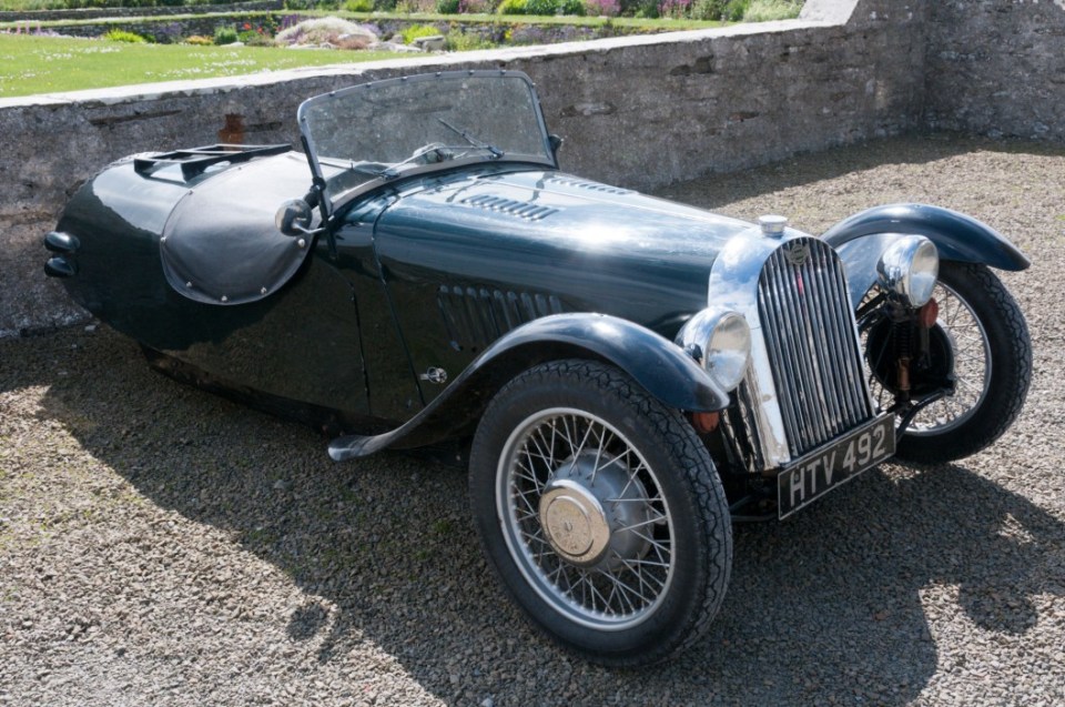 The Morgan three wheeler sports car definitely caught attention