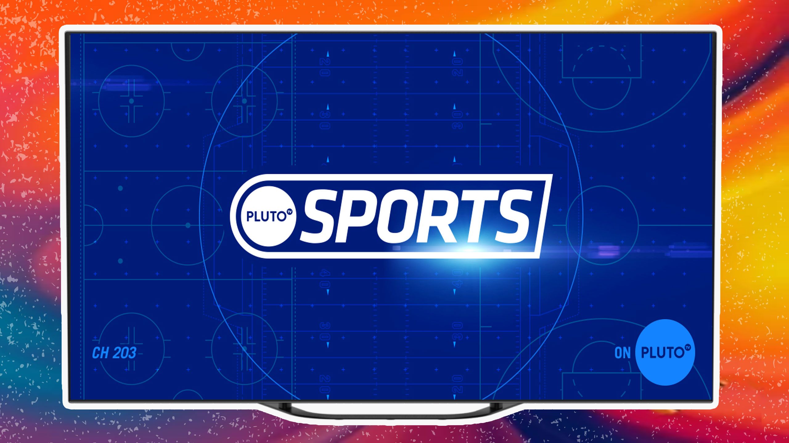 Pluto TV Sports on a TV. 