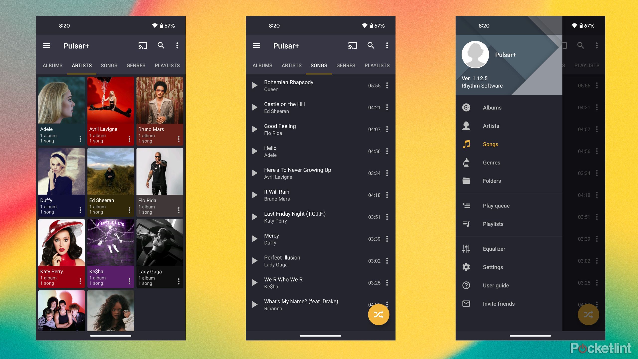 Pulsar Music Player screenshots