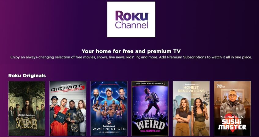 Roku original TV Shows on the website