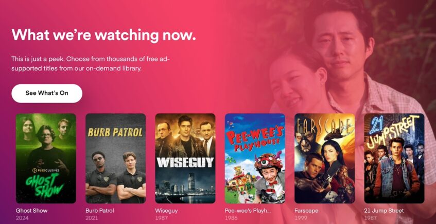 What we are watching now page with TV shows on Plex website