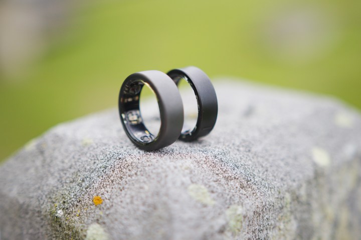 The Oura Ring and Samsung Galaxy Ring next to each other.