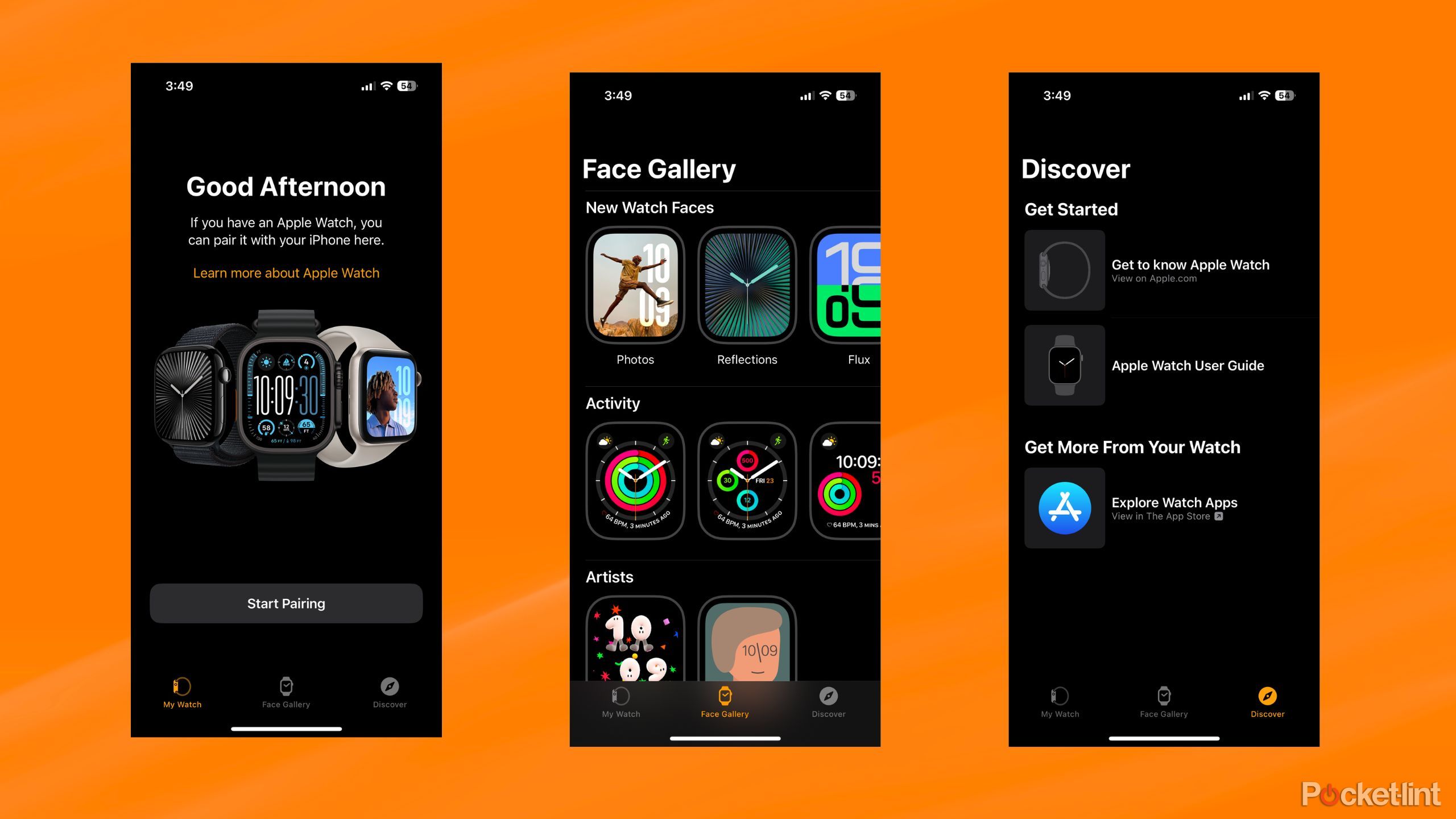 Apple Watch app screenshots