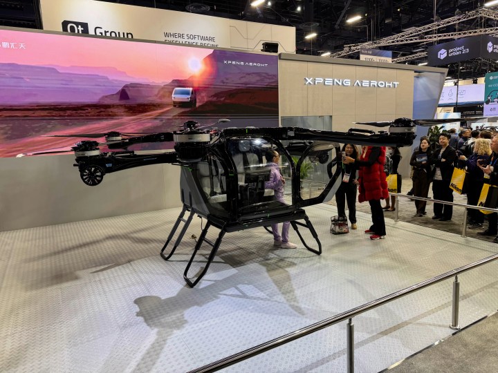 The Xpeng LAC air module is displayed at CES 2025.