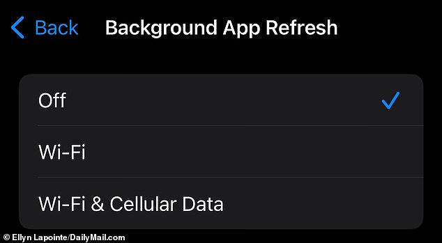 The 'Background App Refresh' lets apps idle in the background and automatically refresh even when you are not using them, thus draining your battery. Turning it off will solve this problem