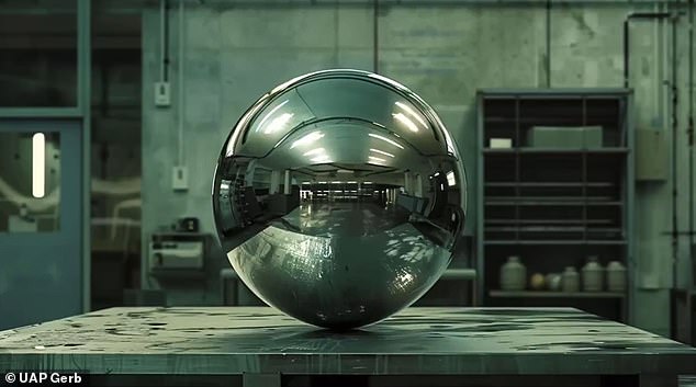 Anderson described seeing a room containing a 'metallic, basketball-sized sphere' that was 'levitating above a podium' and appeared 'unnatural' (stock)