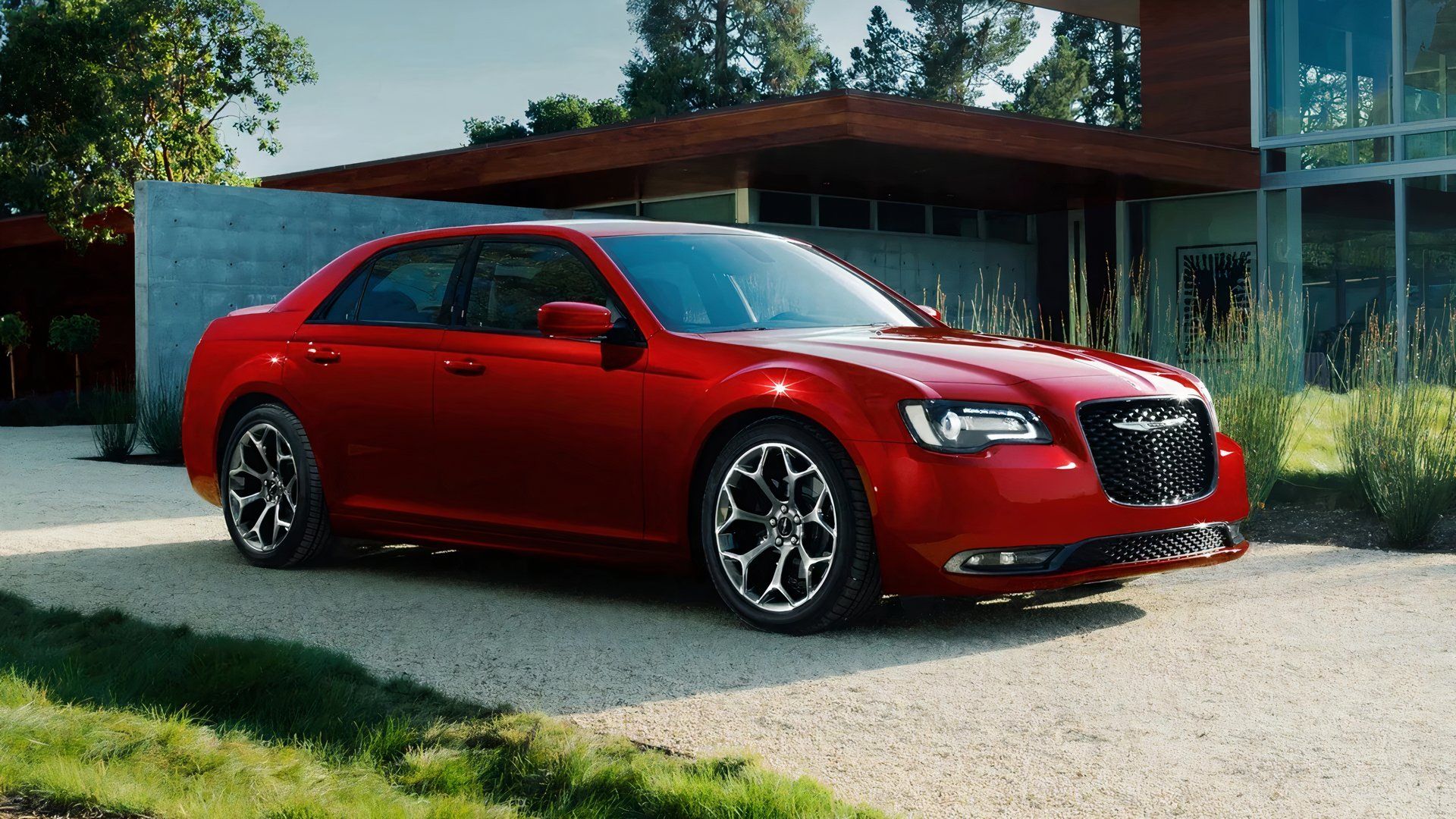 Front 3/4 shot of a 2017 Chrysler 300S