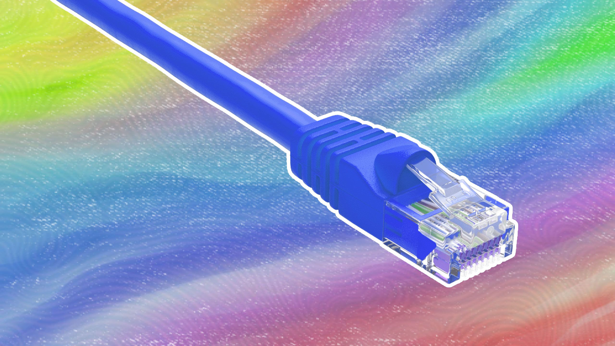 An Ethernet cable.