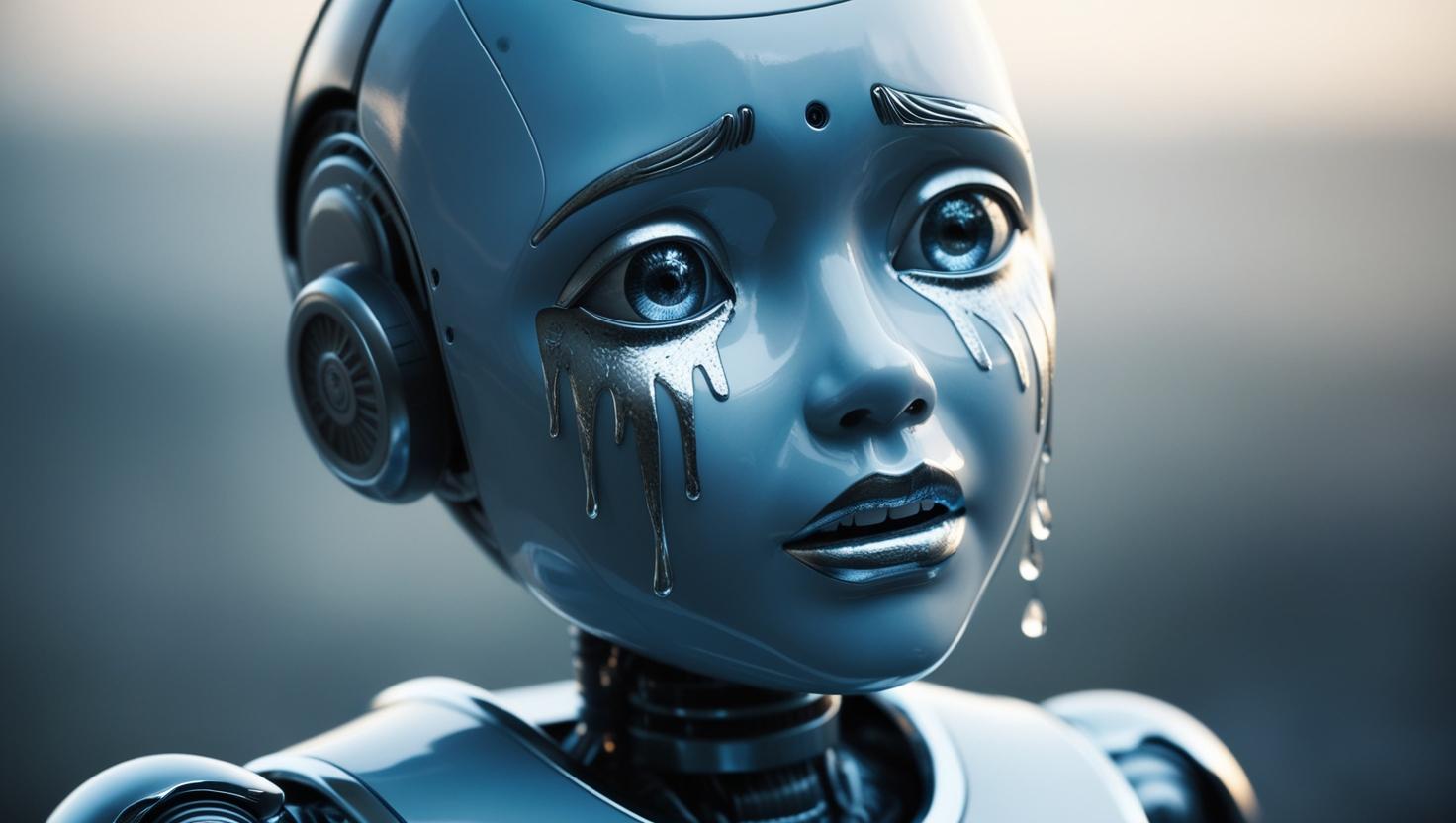 Apple Loves Live Radio robot crying