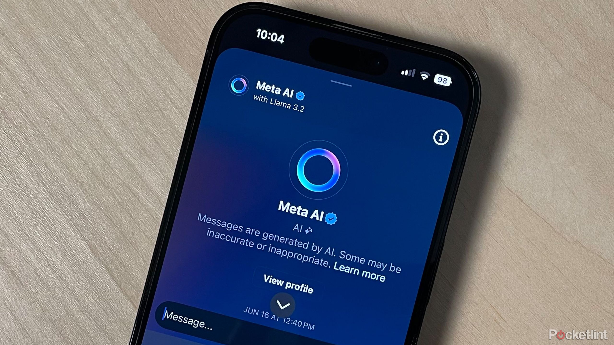 Meta AI on iPhone