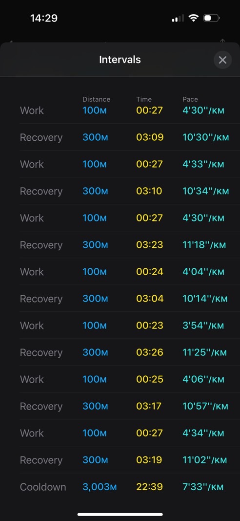 Apple Watch SE 2 recorded all the segments correctly.