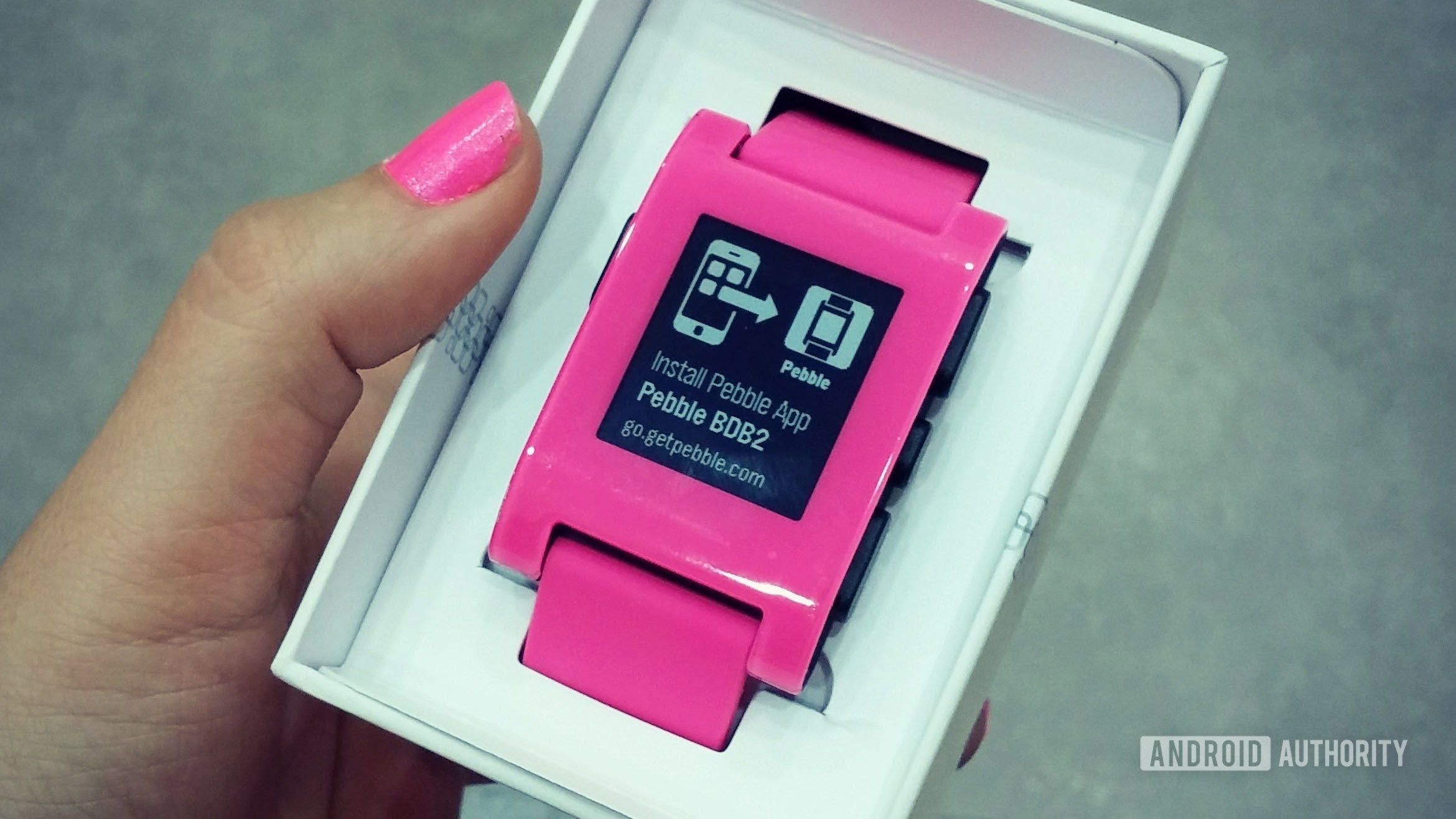 pebble watch pink