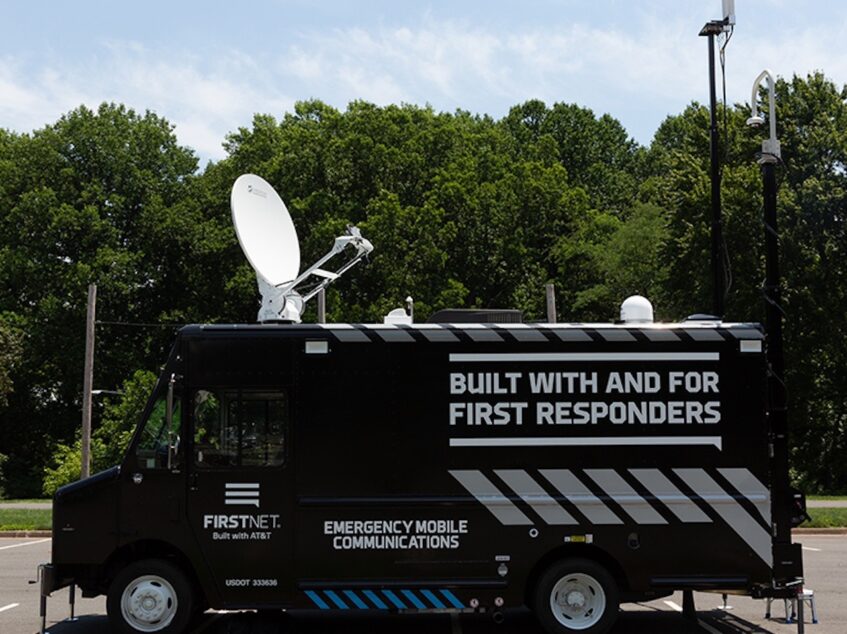 Black AT&T FirstNet van