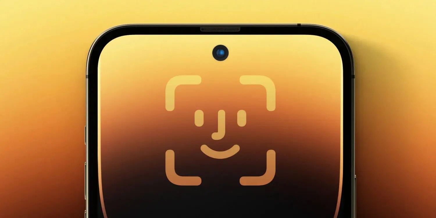 Apple may have solved the biggest problem with embedding Face ID in the display | Render of iPhone with only a camera cutout