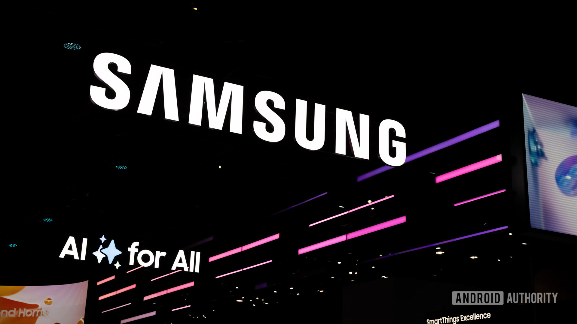 Samsung logo at CES 2025 Stock photo 2