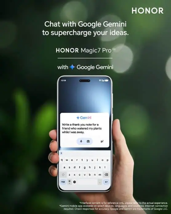 HONOR Magic7 Pro Gemini app