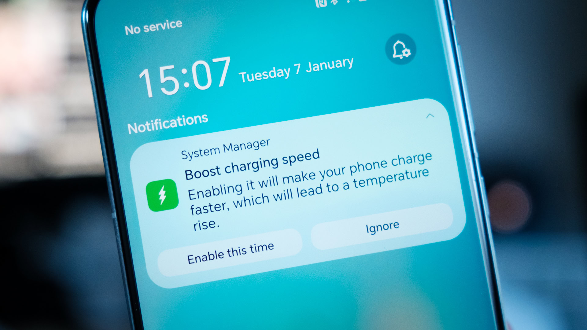 Boost Charging Speed notification