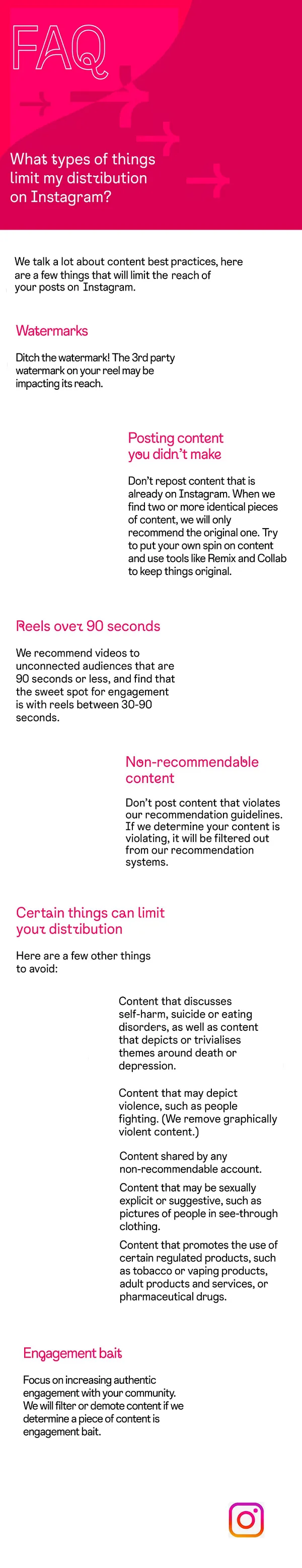 Instagram distribution infographic