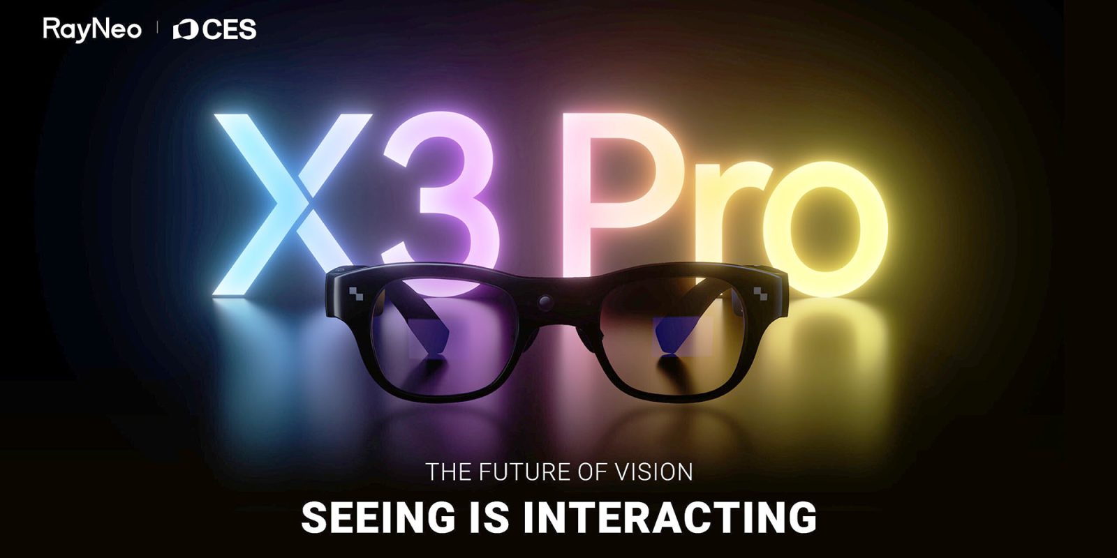 RayNeo X3 Pro AR (seen here in a moody promo image) take us another step closer to Apple Glasses