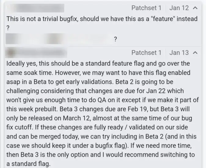 Android 16 beta comment