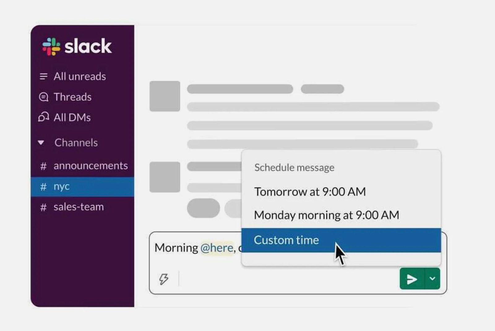 How to schedule Slack messages to send later photo 1