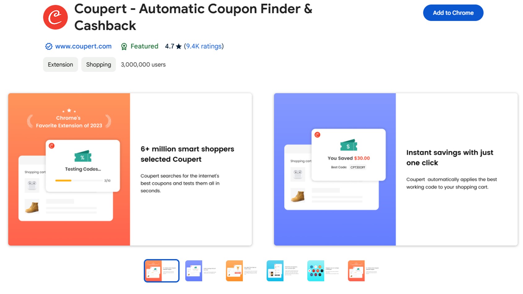 Coupert Chrome Extension