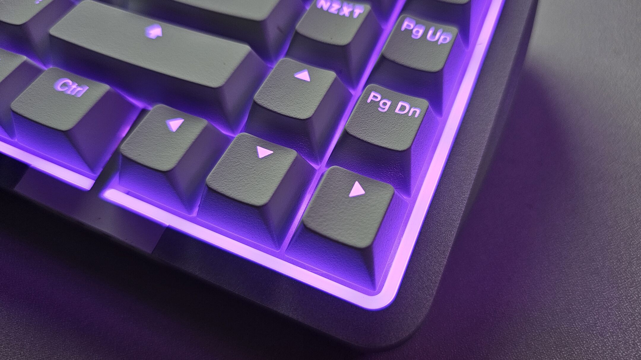 Up close shot of the NZXT Function Elite MiniTKL Keyboard