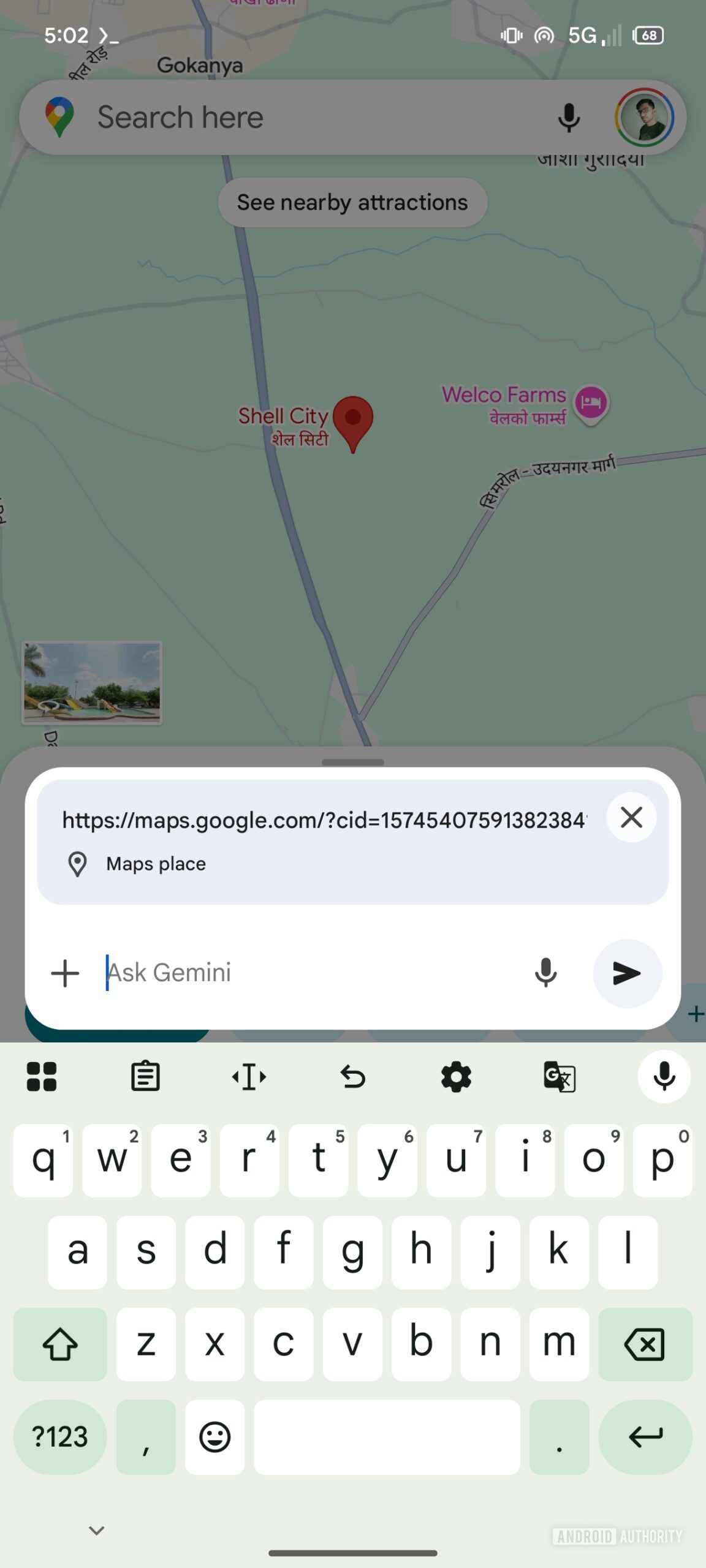 Gemini contextual chip for Google Maps (1)