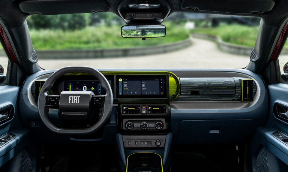 Fiat car interior dashboard.