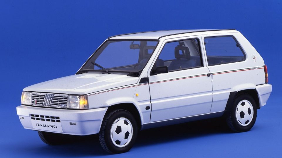 White Fiat Panda Italia '90.