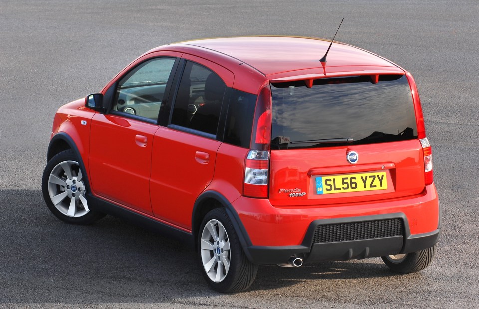 Red Fiat Panda 100HP.