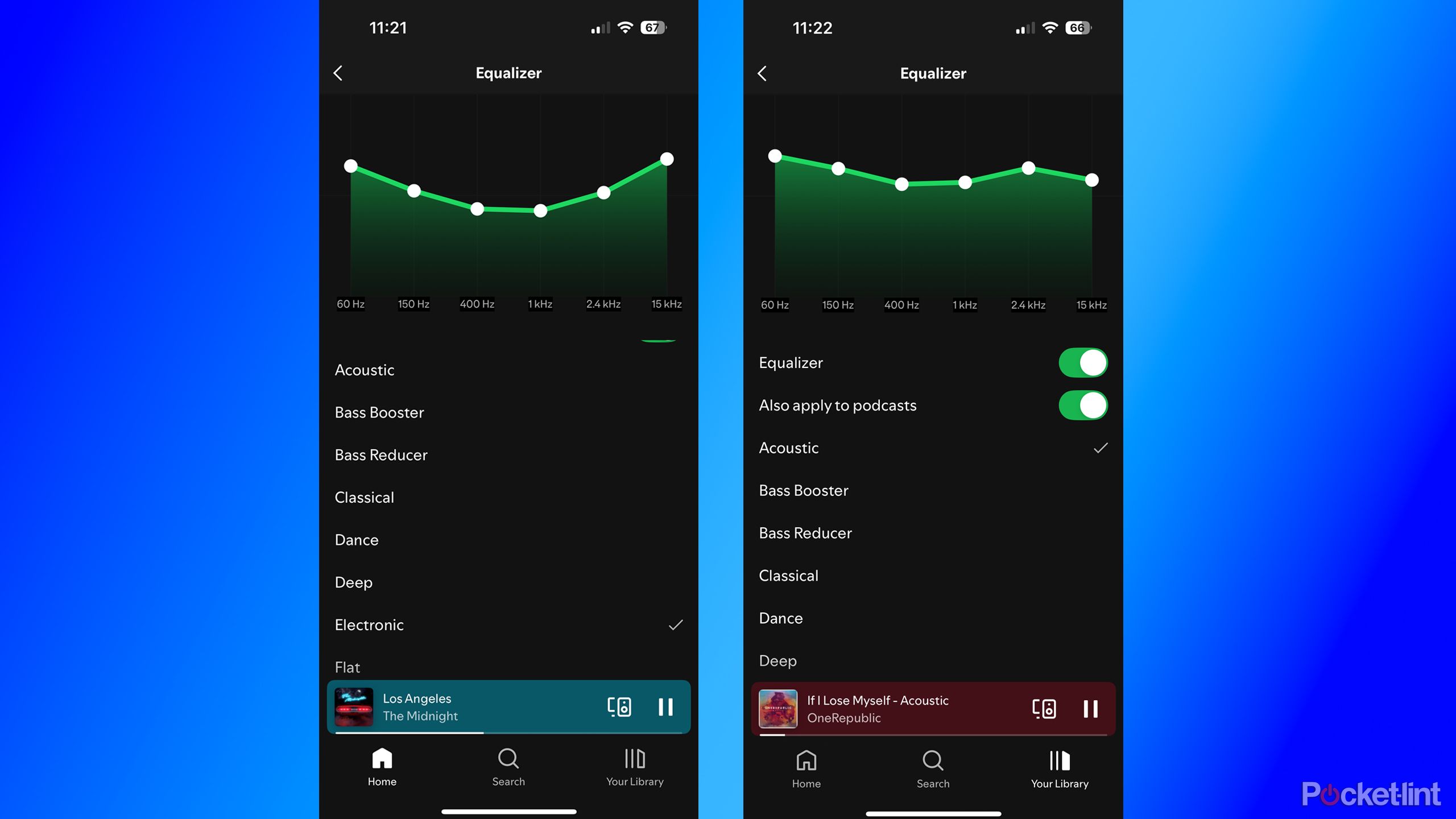 Spotify Equalizer settings