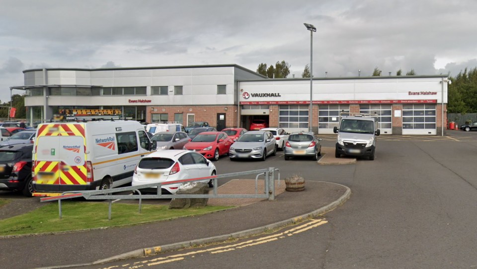 Evans Halshaw Vauxhall dealership in Kilmarnock, Scotland.