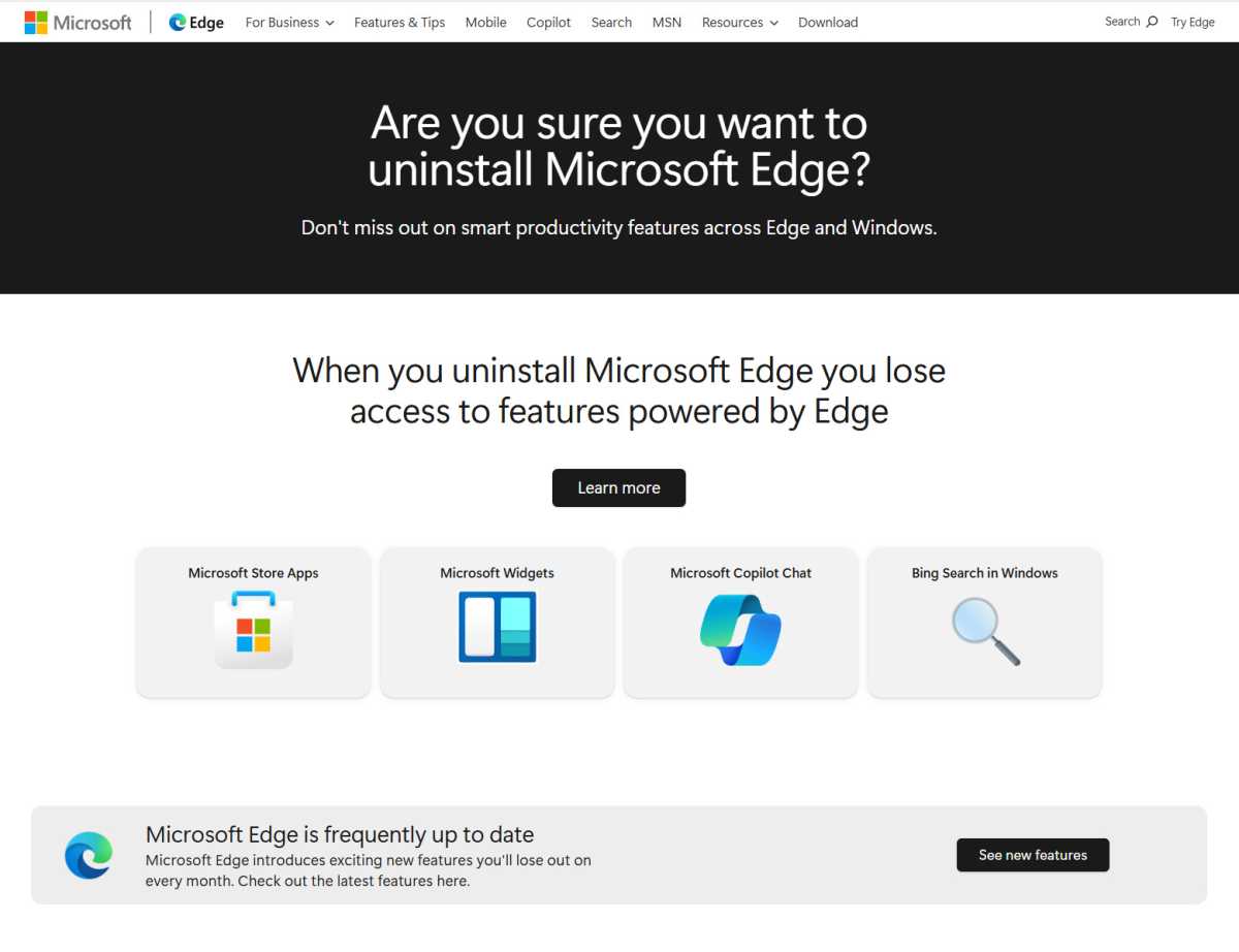 microsoft support how to uninstall edge