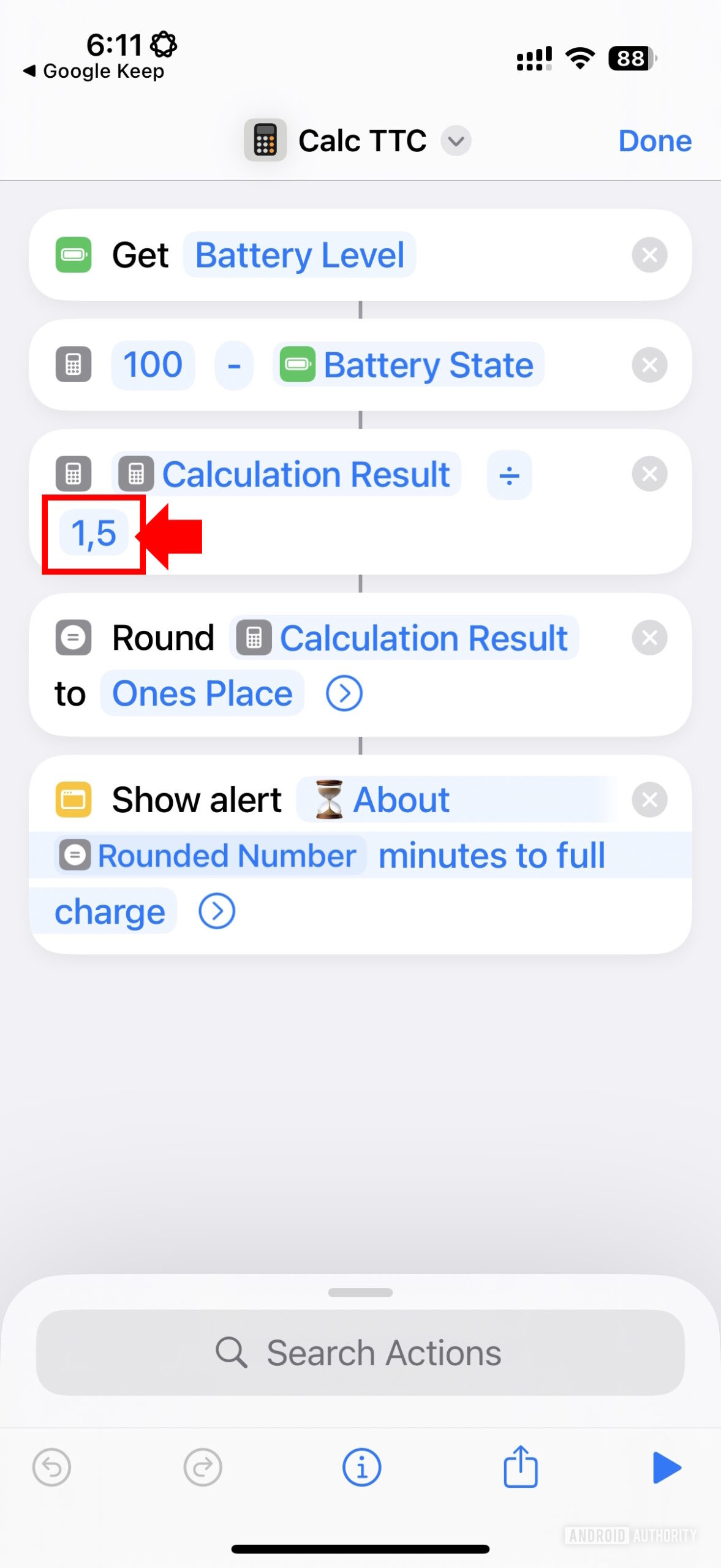 How to add estimated charging time shortcut to iPhone