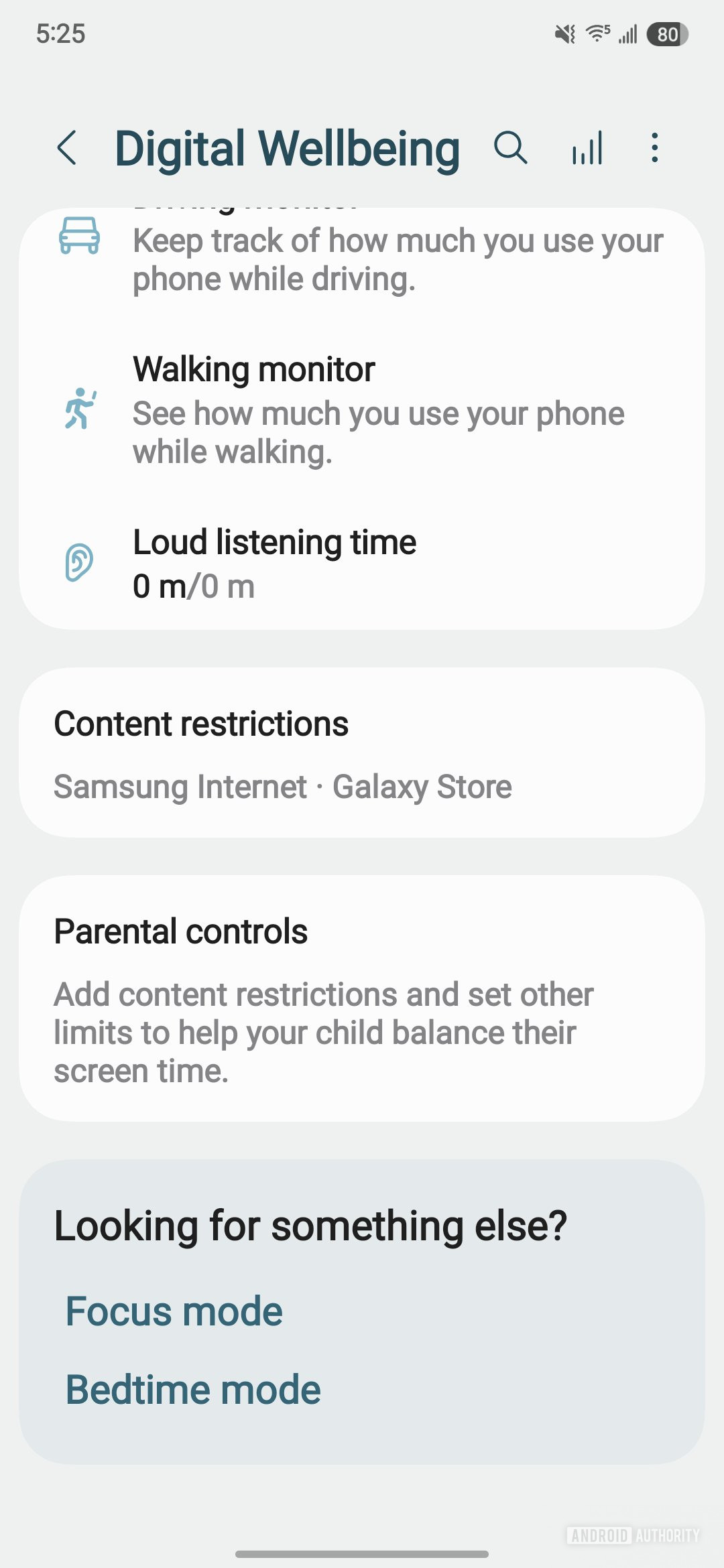 Digital wellbeing and parental control settings in One UI 7