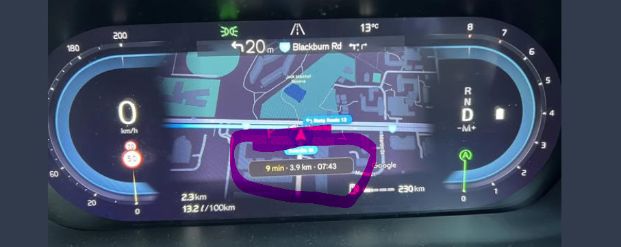 Google Maps Android Automotive with ETA