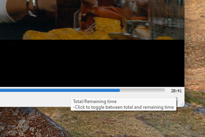 VLC feature check time remaining in video playback