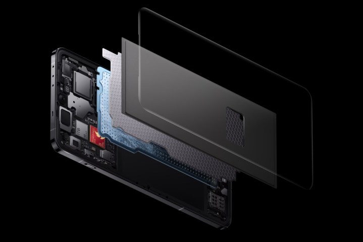 OnePlus 13 vapor chamber stack.